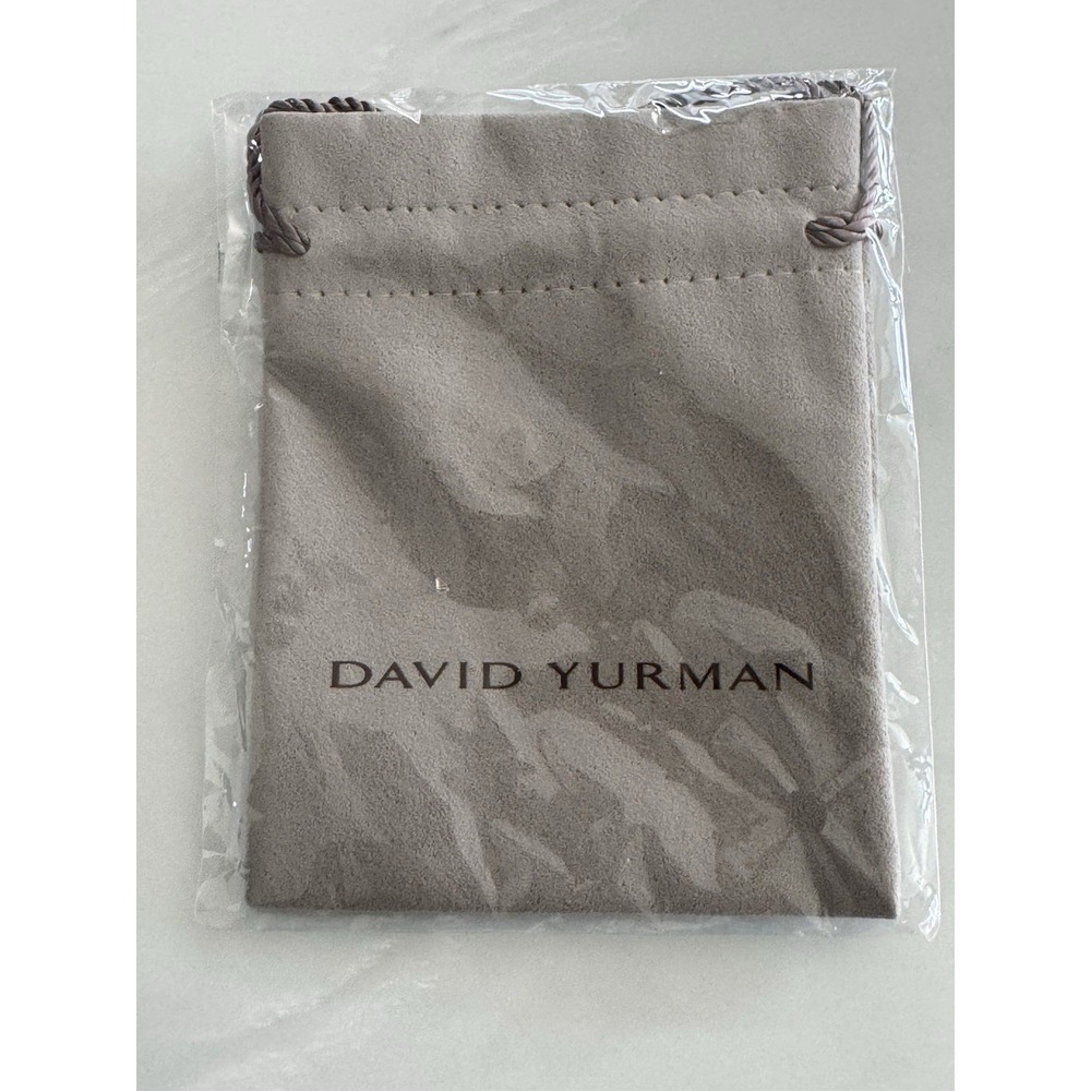 David Yurman Large Jewelry Pouch Dust Bag Suede 4.5 x 3.5  New Sealed